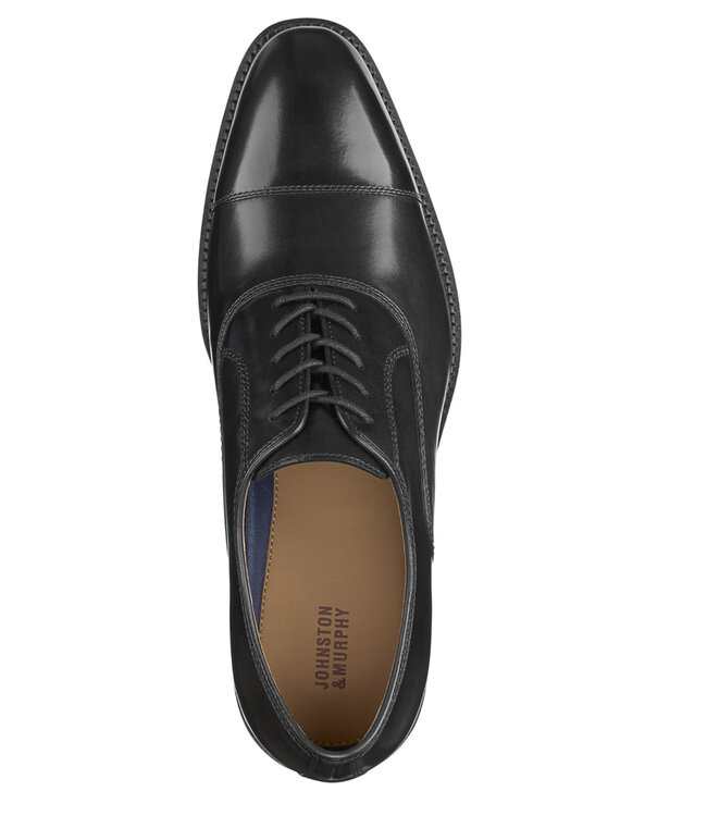 Black Meade Cap Toe Shoes