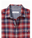 Classic Fit Sangria Red Plaid Flannel Shirt