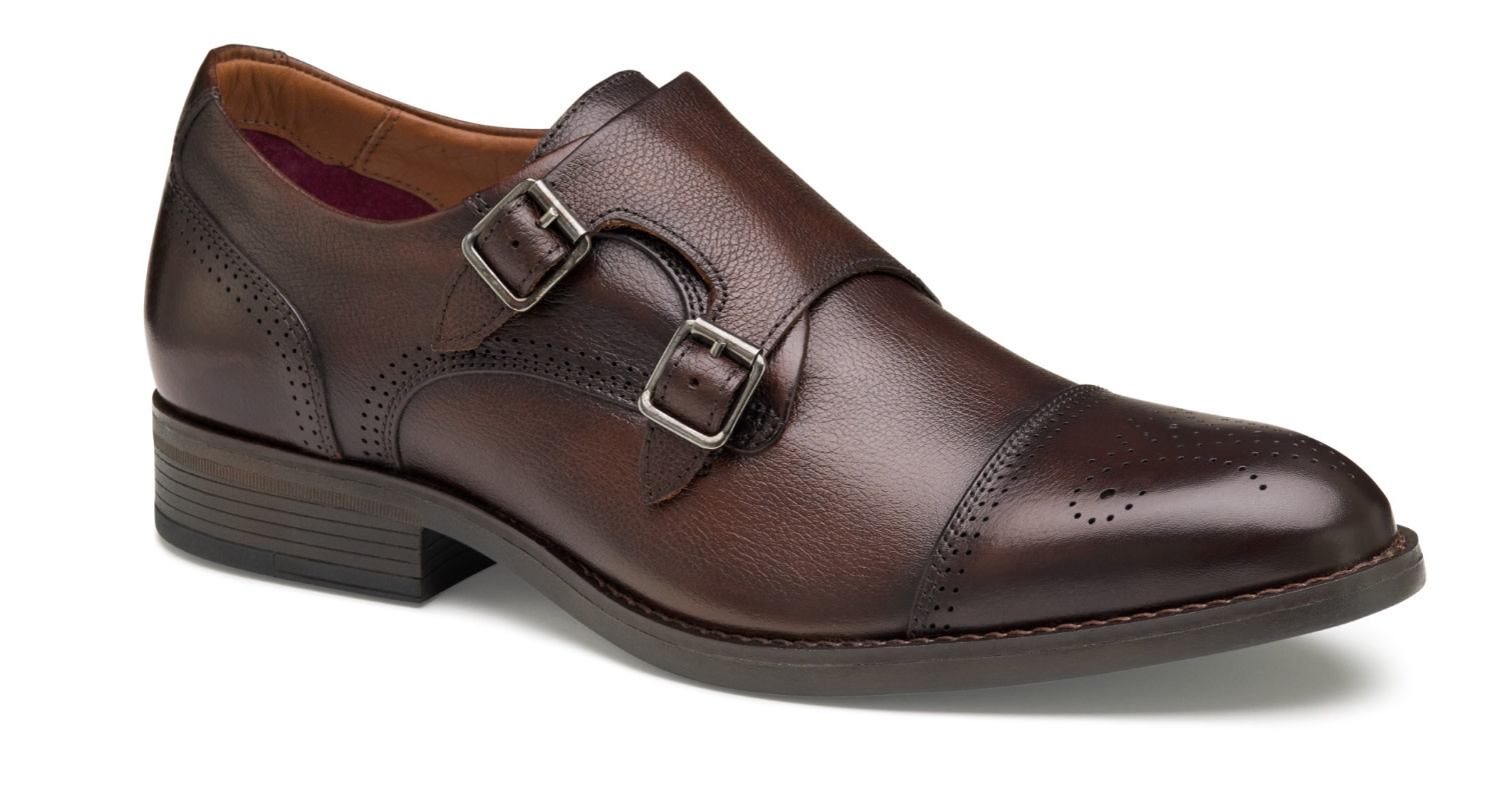Brown Hawthorn Monk Strap Shoes