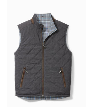 TOMMY BAHAMA Charcoal Reversible Full Zip Vest