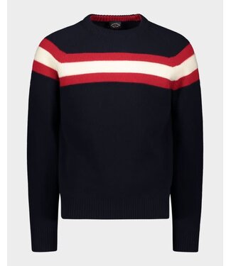 PAUL & SHARK Navy with Red Crew Neck