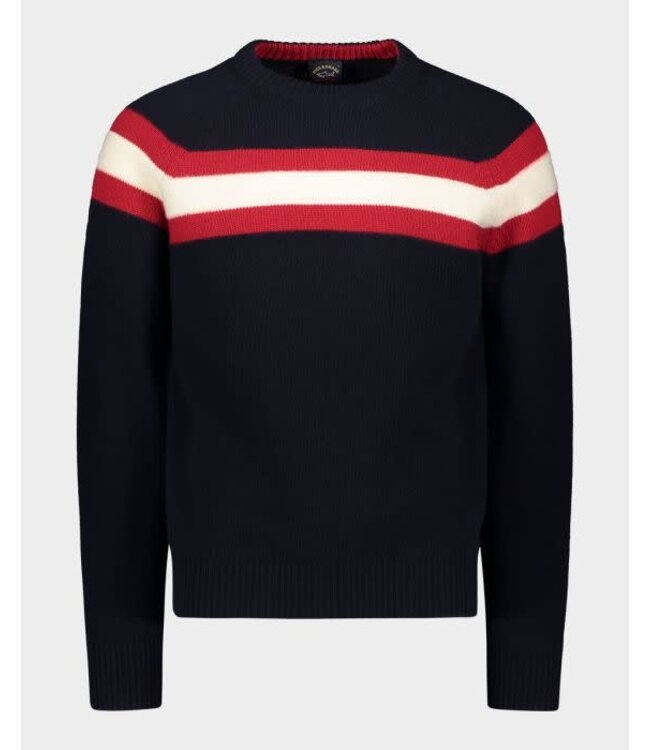 Navy with Red Crew Neck - Benjamin's Menswear