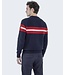 Navy with Red Crew Neck