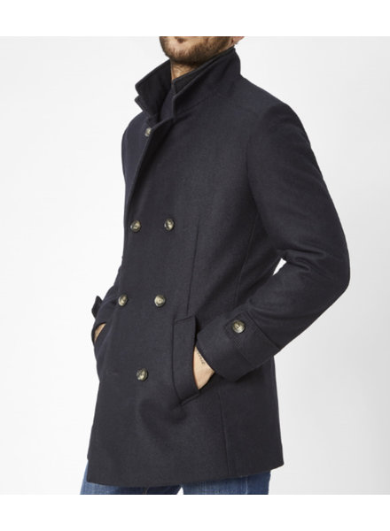 S4 Navy Double Breasted Pea Coat