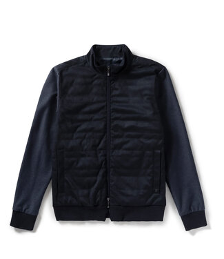 ROBERT BARAKETT Navy Renoir Quilted Jacket