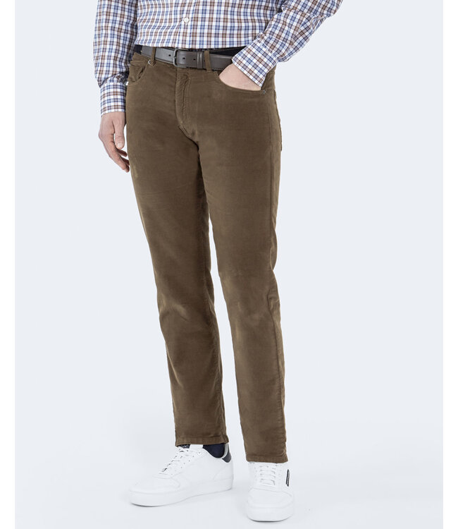 Modern  Fit Brown 5 Pocket Cords