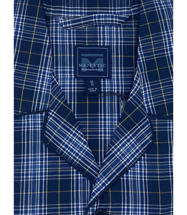 Navy Plaid Blend LS Pajamas