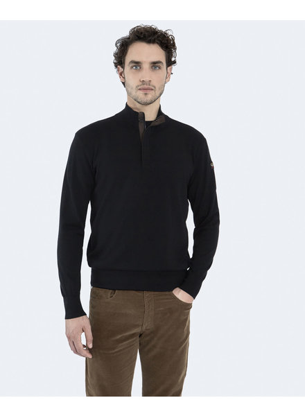 PAUL & SHARK Black 1/4 Zip Sweater