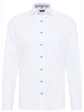 ETERNA Slim Fit White Oxford Dress Shirt