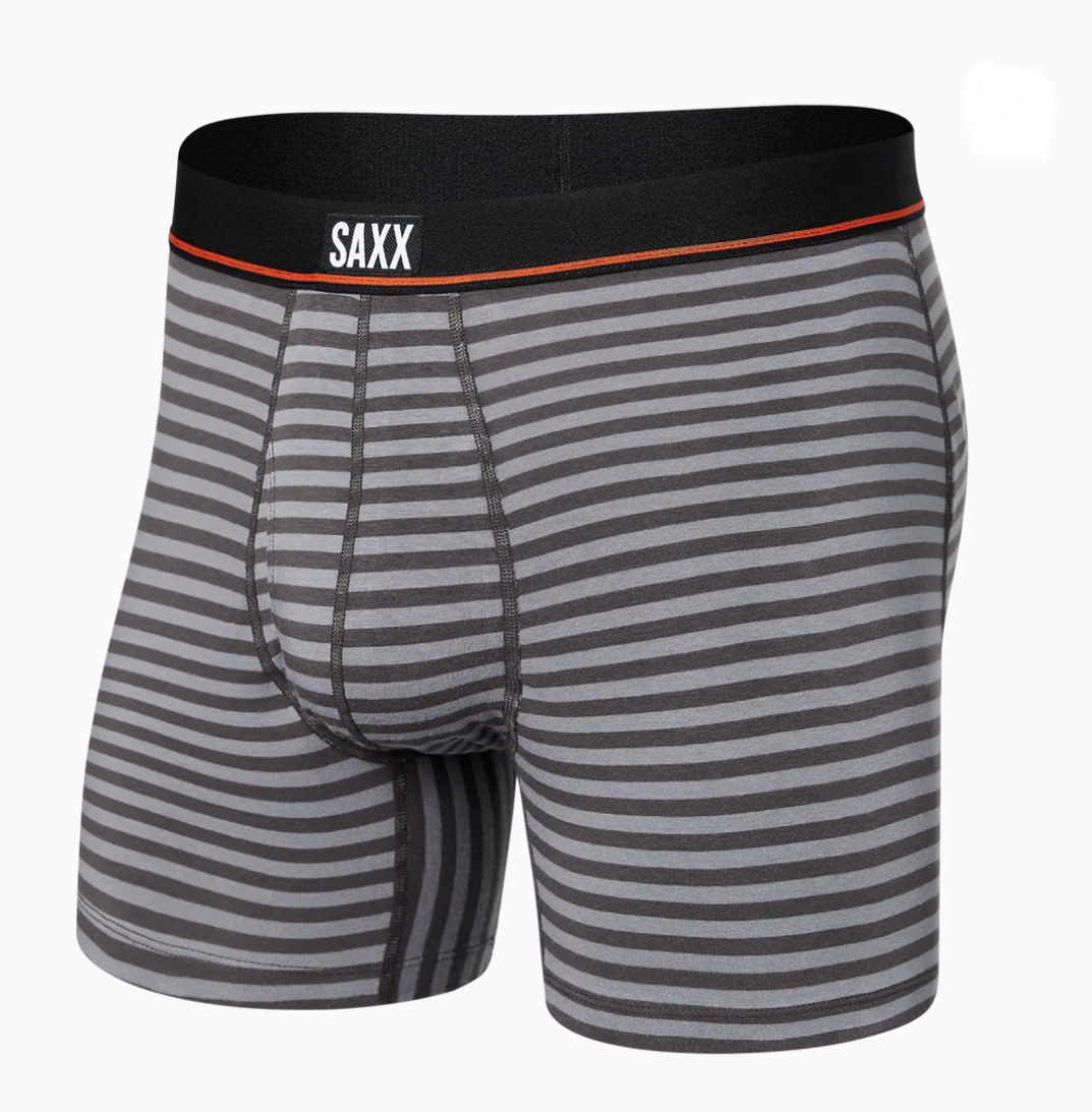 SAXX Non-Stop Stretch Cotton Boxer Briefs - Men's Boxers in Slate