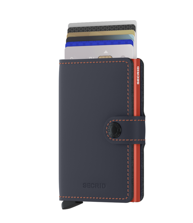 Matte Night Blue Orange Miniwallet