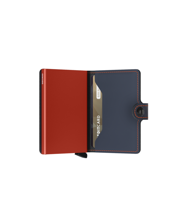 Matte Night Blue Orange Miniwallet