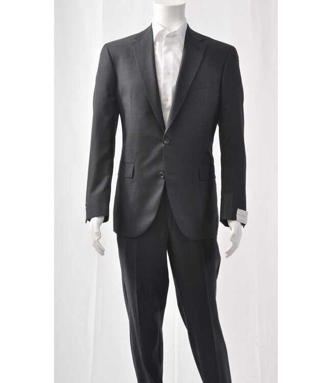 Modern Fit Charcaol with Navy Stripe Suit