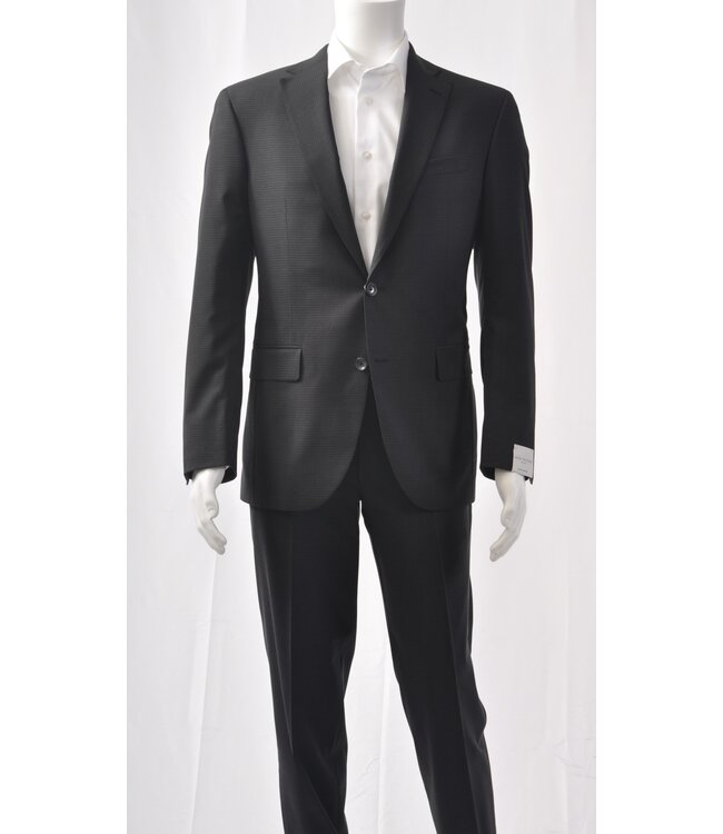 Modern Fit Black Grey Check Suit