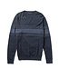 Navy Swanson Engineered Striped Sweater
