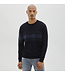 Navy Swanson Engineered Striped Sweater