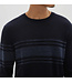 Navy Swanson Engineered Striped Sweater