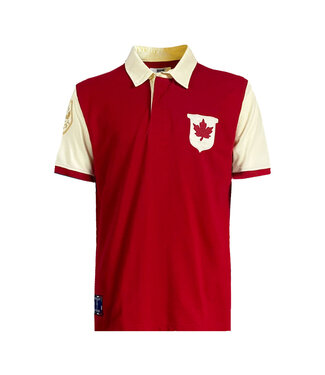 ELLIS RUGBY Red Canada Polo