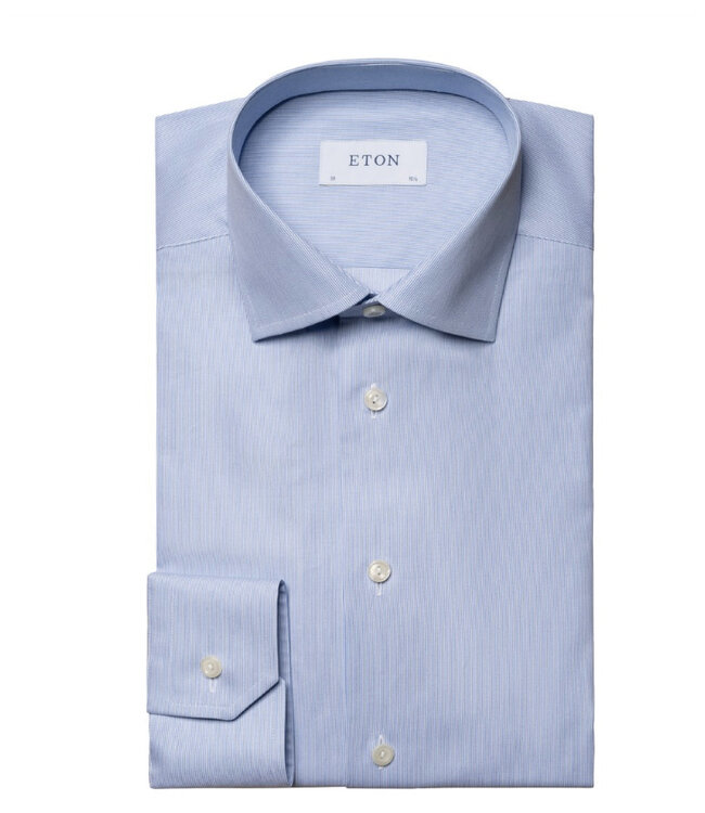 Slim Fit Blue Tight Striped Shirt