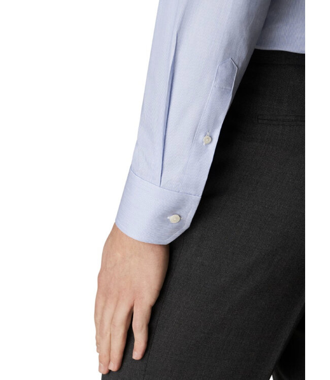 Slim Fit Blue Tight Striped Shirt