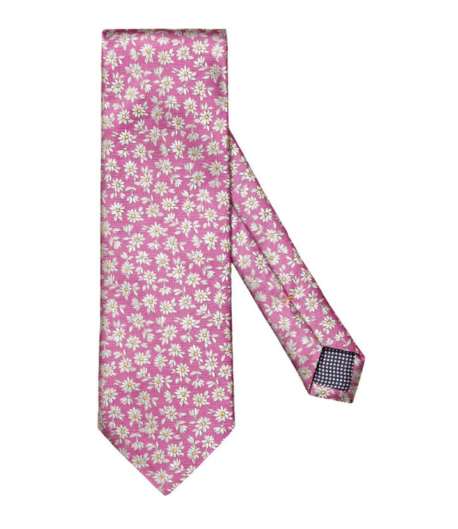 Silk Pink Floral Print Tie