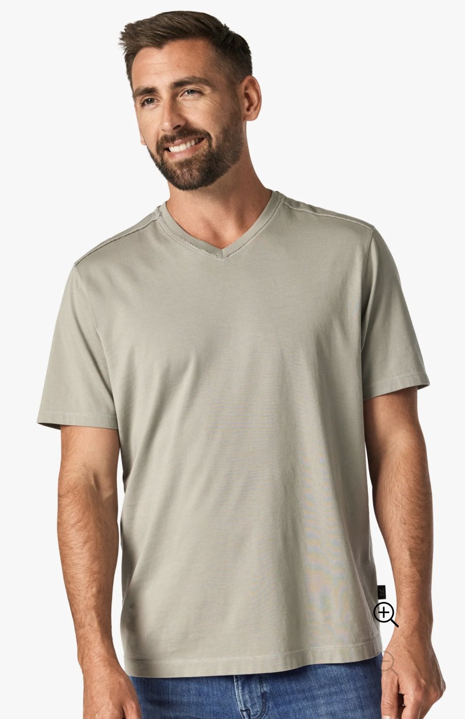 Taupe V Neck T-Shirt
