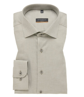 ETERNA Slim Fit Khaki Shirt
