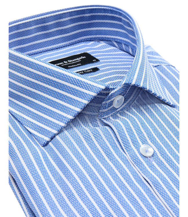 Modern Fit Blue/White Fessor Shirt