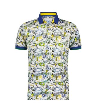 A FISH NAMED FRED White Soccer Map Polo