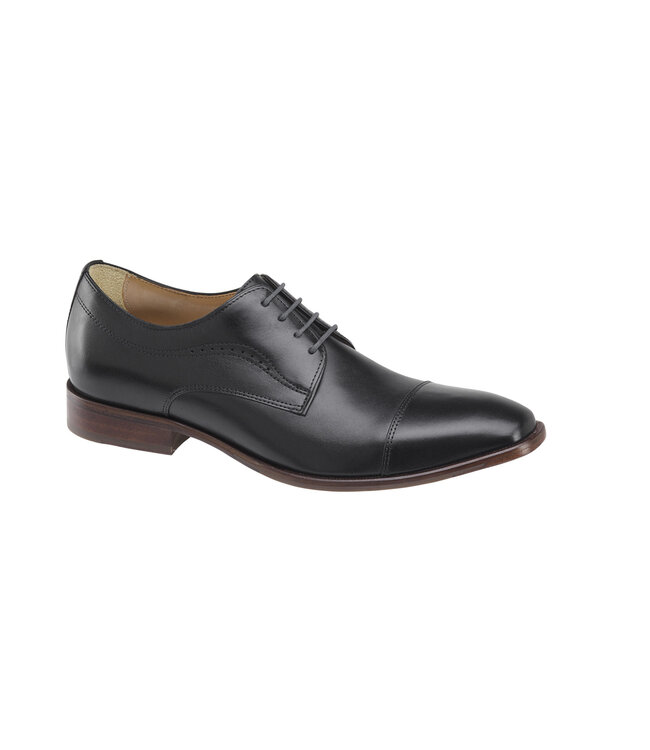 Black McClain Toe Cap Shoes Benjamin s Menswear