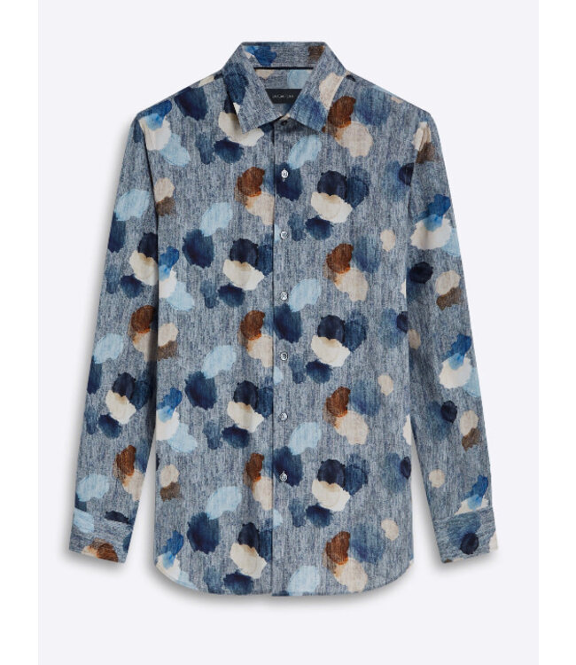 Modern Fit Navy Pattern Shirt