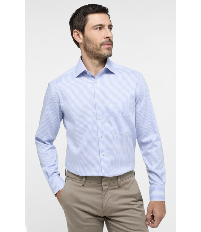 Slim Fit Blue Striped Shirt