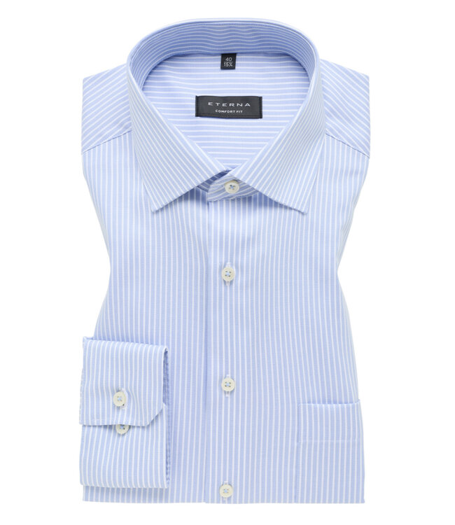 Slim Fit Blue Striped Shirt