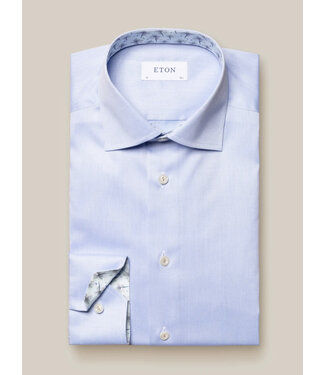 ETON Classic Fit Blue with Trim Shirt
