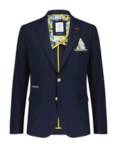 A FISH NAMED FRED Slim Fit Navy Bubble Sport Coat