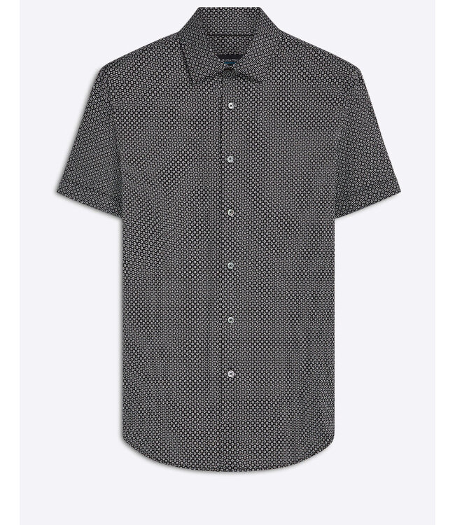 Modern Fit Black Circle Print Shirt