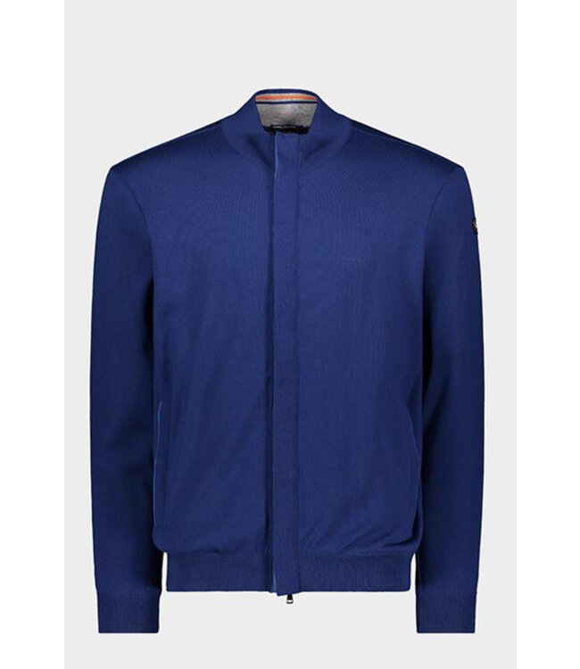 Mid Blue Full Zip Sweater - Benjamin's Menswear