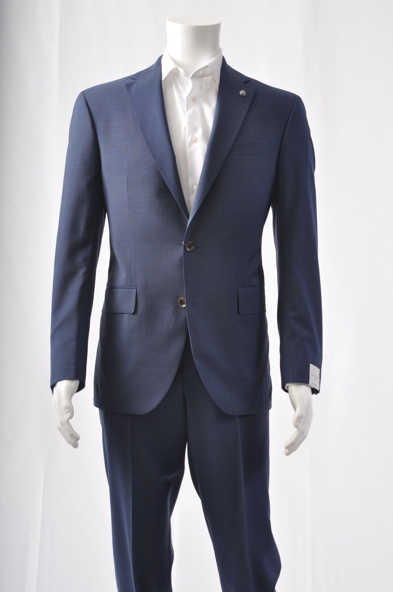 Modern Fit Mid Blue Suit - Benjamin's Menswear