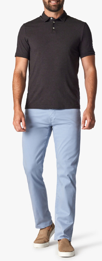 Slim Fit French Blue Coolmax Pants - Benjamin's Menswear