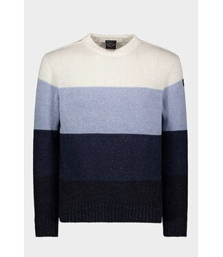 PAUL & SHARK Blue Wide Striped Sweater