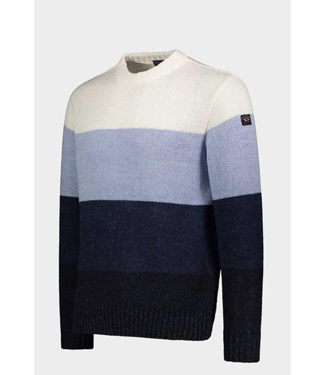 Blue Wide Striped Sweater