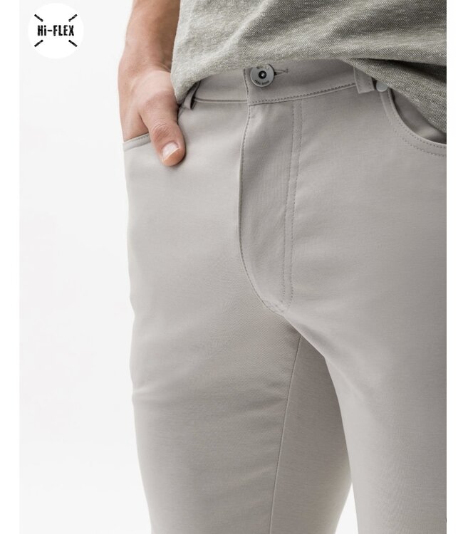 Slim Fit Light Grey Jersey 5 Pocket Pants