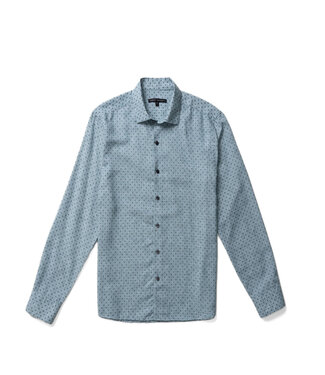 ROBERT BARAKETT Modern Fit Green Livingstone Woven Shirt