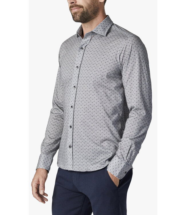 Modern Fit Leaf Design Shirt