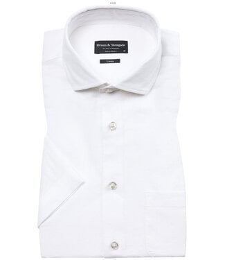 BRUUN & STENGADE Modern Fit White Gandia Shirt