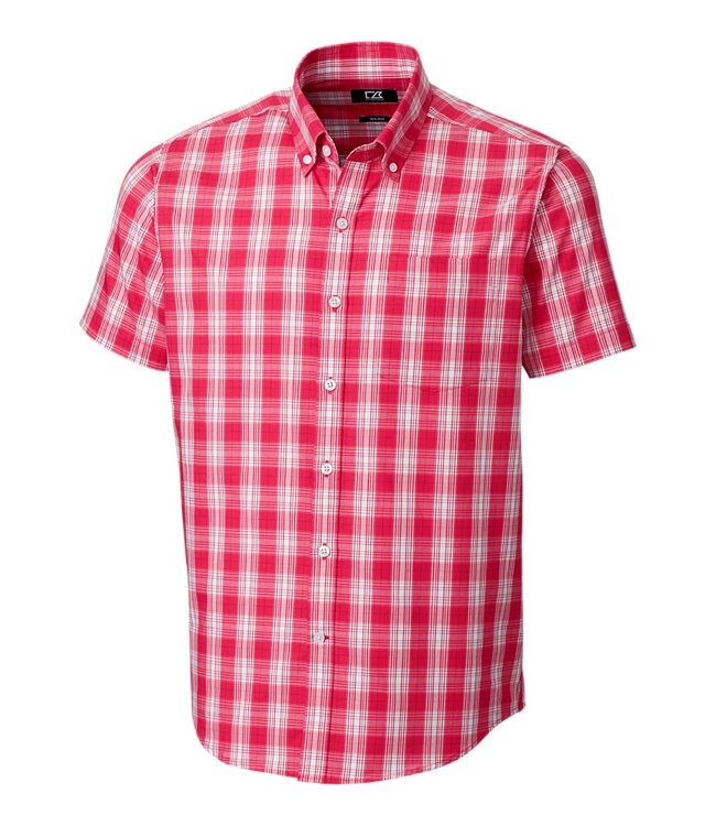 Classic Fit Red Shadow Plaid Shirt