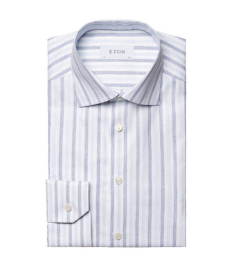 ETON Modern Fit Blue Stripe Oxford Shirt