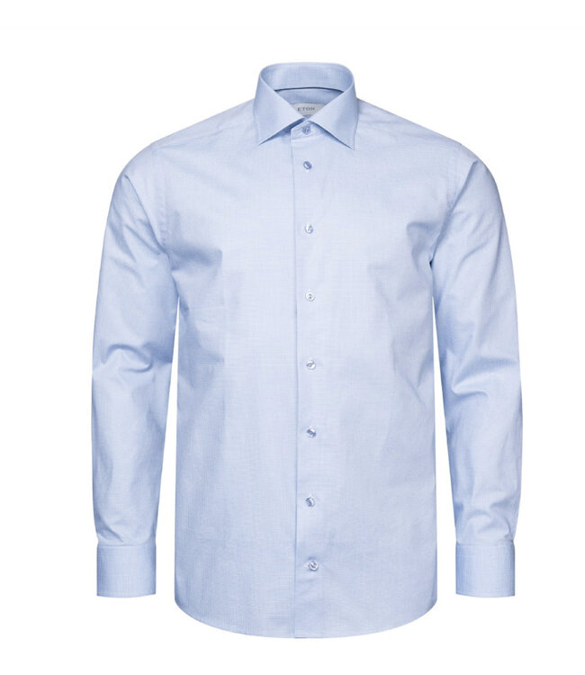Modern Fit Blue Twill Pattern Shirt