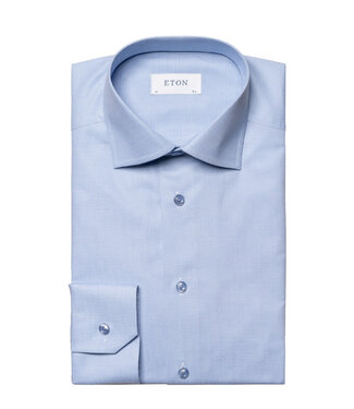 ETON Modern Fit Blue Twill Pattern Shirt