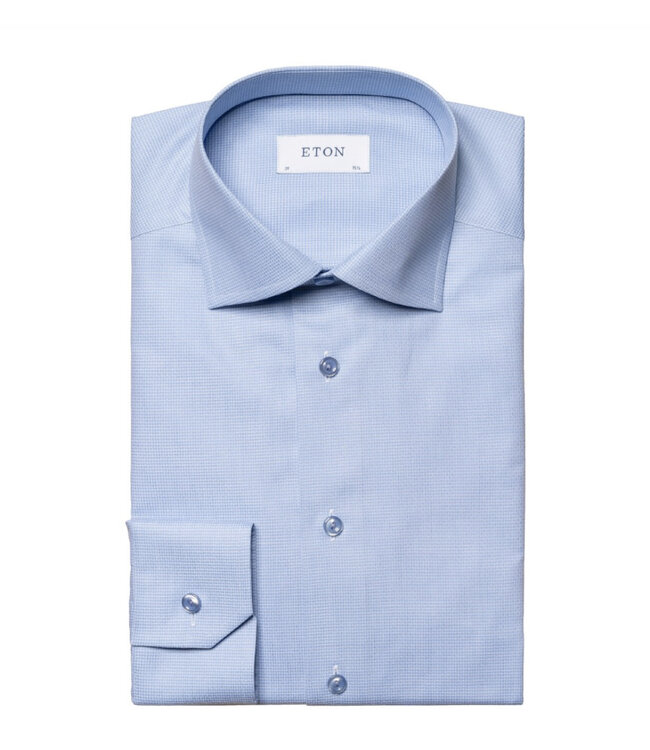 Modern Fit Blue Twill Pattern Shirt